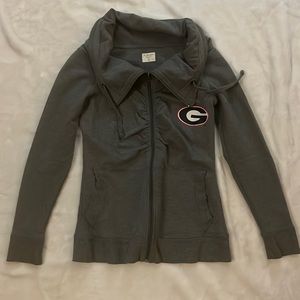 GA Bulldog lightweight gray jacket size S